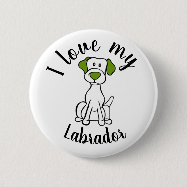 I Liebe mein Labrador Button (Vorderseite)