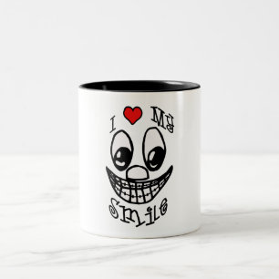 I Liebe mein Lächeln Zweifarbige Tasse