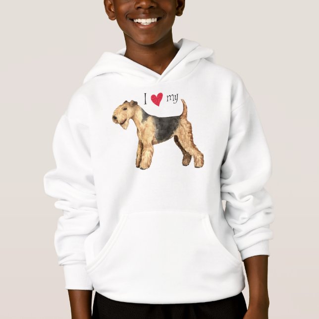 I Liebe mein Lakeland-Terrier Hoodie (Vorderseite)