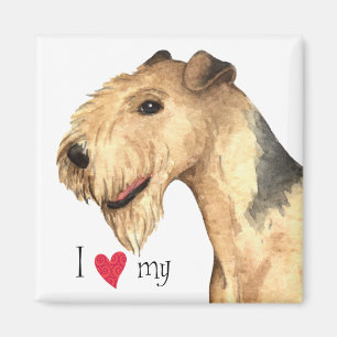 I Liebe mein Lakeland-Terrier Magnet