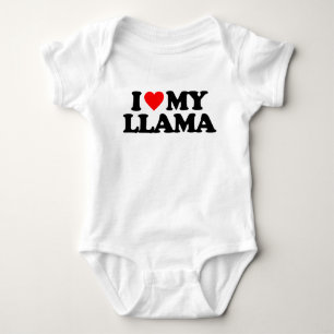 I LIEBE MEIN LAMA BABY STRAMPLER