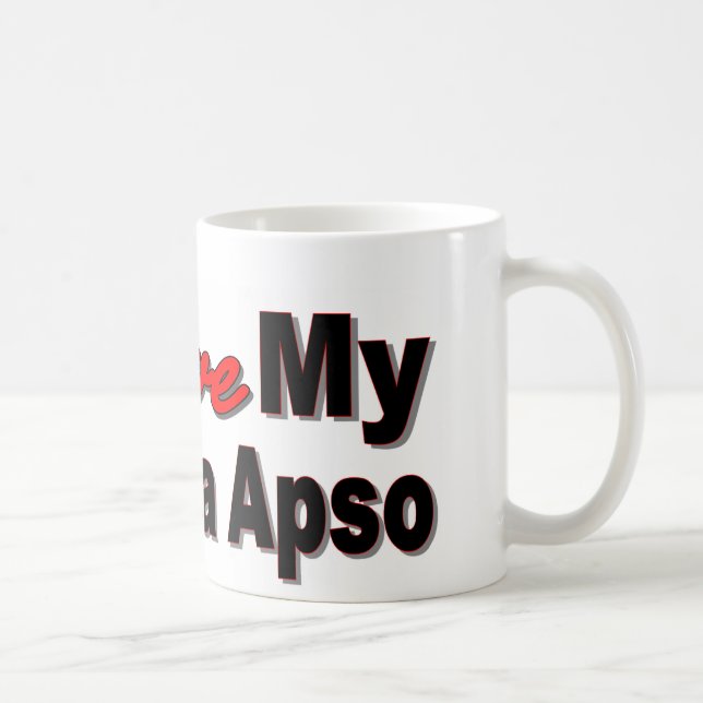 I Liebe mein Lhasa Apso Kaffeetasse (Rechts)