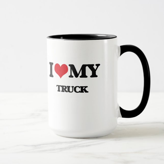 I Liebe mein LKW Tasse (Rechts)