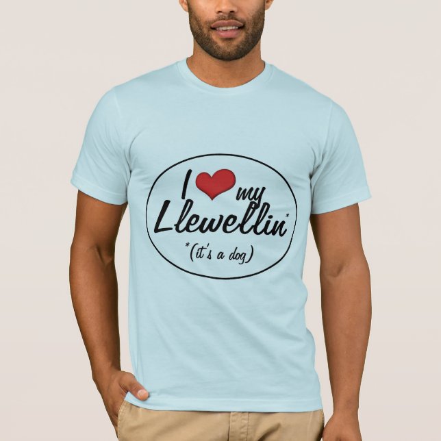 I Liebe mein Llewellin (es ist ein Hund) T-Shirt (Vorderseite)