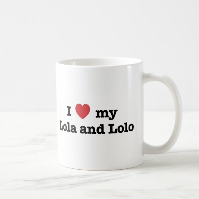 I Liebe mein Lola und Lolo Kaffeetasse (Rechts)
