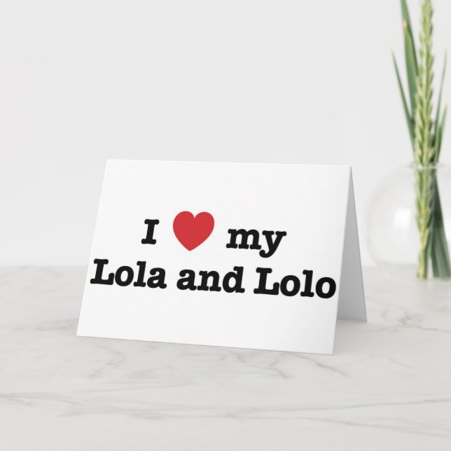 I Liebe mein Lola und Lolo Karte (Vorderseite)