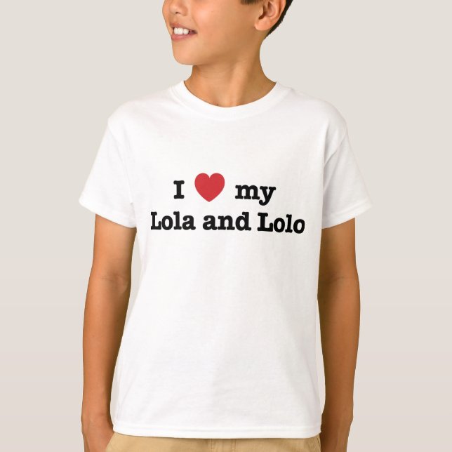 I Liebe mein Lola und Lolo T-Shirt (Vorderseite)