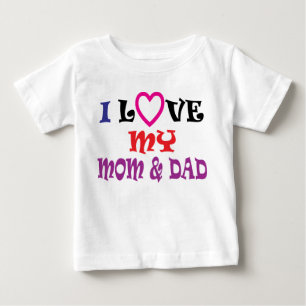 I Liebe mein Mama-und Vater-T-Shirt Baby T-shirt