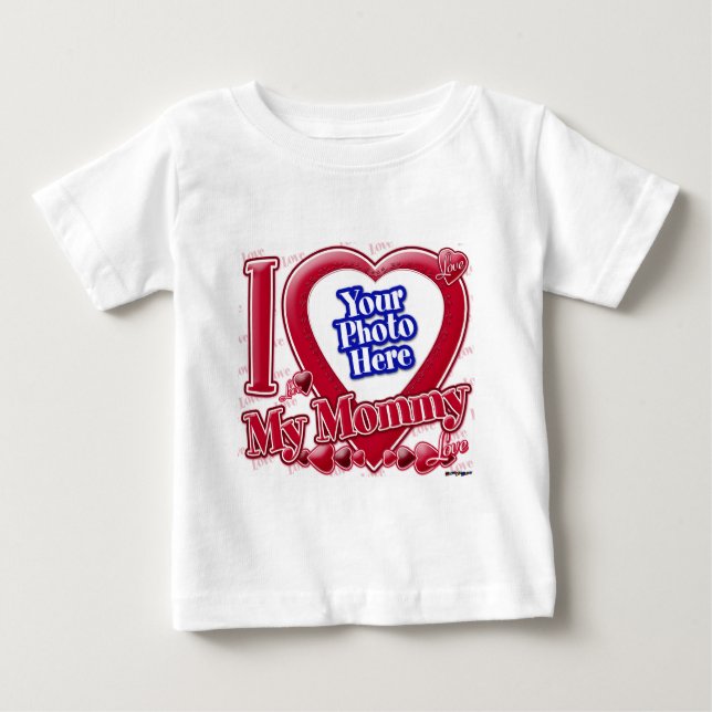 I Liebe Mein Mami - Foto Baby T-shirt (Vorderseite)