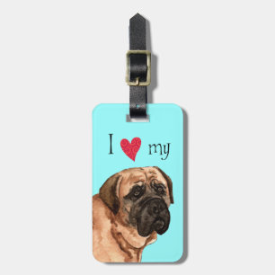I Liebe mein Mastiff Gepäckanhänger