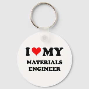I Liebe mein Material-Ingenieur Schlüsselanhänger