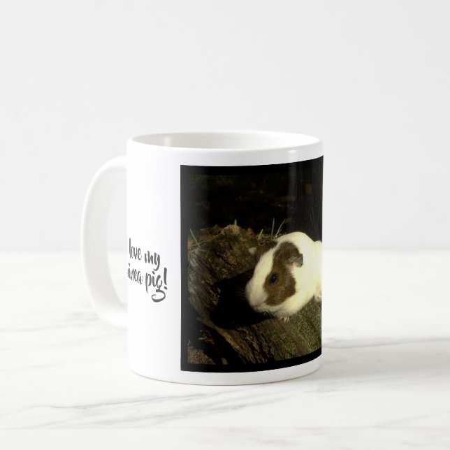 I Liebe mein Meerschweinchen mit Foto Kaffeetasse (Vorderseite Links)
