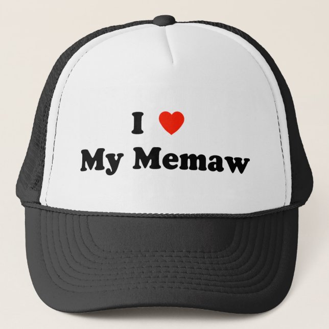 I Liebe mein Memaw Hut Truckerkappe (Vorderseite)
