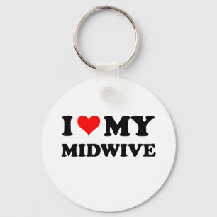 I Liebe mein Midwive Schlüsselanhänger