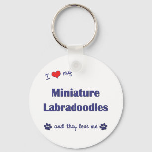 I Liebe mein MiniaturLabradoodles (mehrfache Schlüsselanhänger