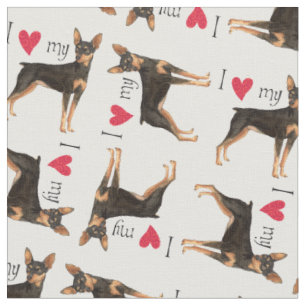 I Liebe mein MiniaturPinscher Stoff