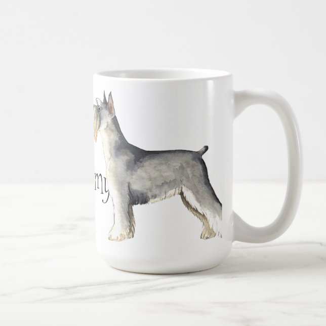 I Liebe mein MiniaturSchnauzer Kaffeetasse (Rechts)
