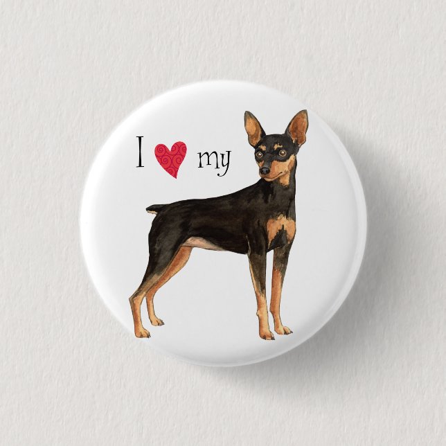 I Liebe mein minimales Button (Vorderseite)