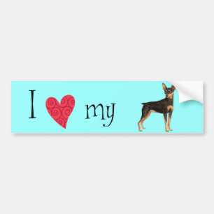 I Liebe mein minimales Button Autoaufkleber