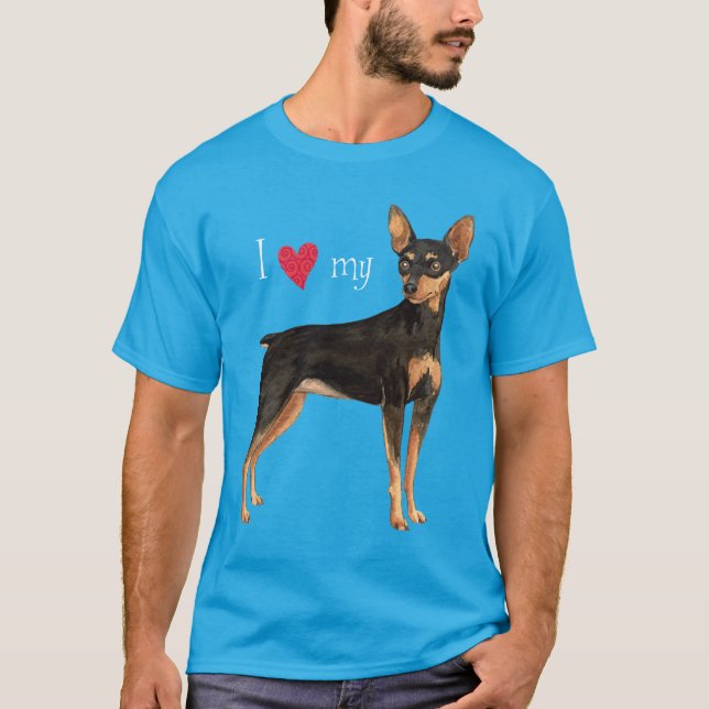 I Liebe mein minimales Button T-Shirt (Vorderseite)