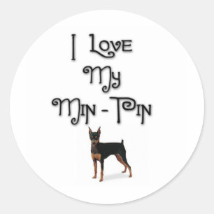 I Liebe mein Minute-Button Runder Aufkleber