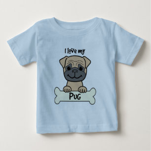 I Liebe mein Mops Baby T-shirt