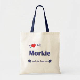 I Liebe mein Morkie (weiblicher Hund) Tragetasche