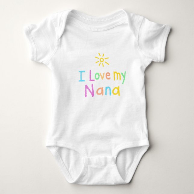 I Liebe mein Nana-Säuglings-Bodysuit Baby Strampler (Vorderseite)