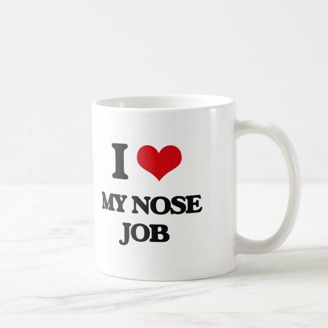 I Liebe mein Nasen-Job Kaffeetasse (Rechts)