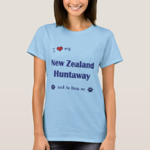I Liebe mein Neuseeland Huntaway (männlicher Hund T-Shirt