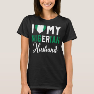 I Liebe Mein nigerianischer Ehemann Kanada Flag Ve T-Shirt