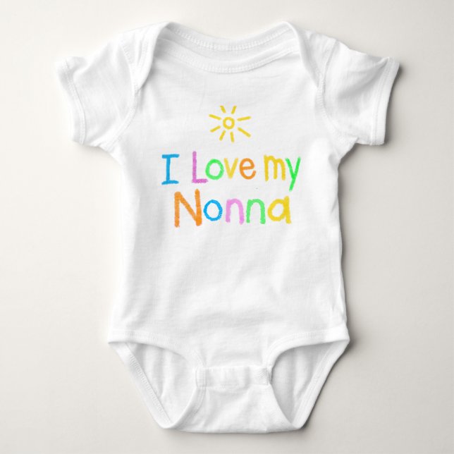 I Liebe mein Nonna Baby Strampler (Vorderseite)