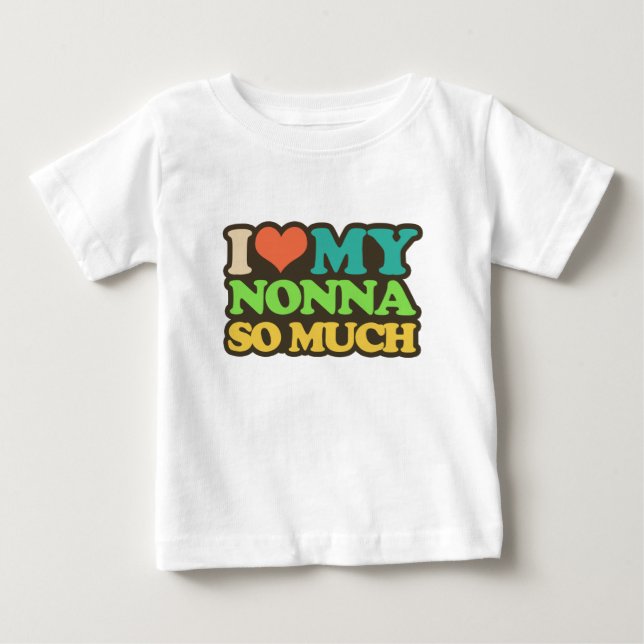 I Liebe mein Nonna soviel Baby T-shirt (Vorderseite)
