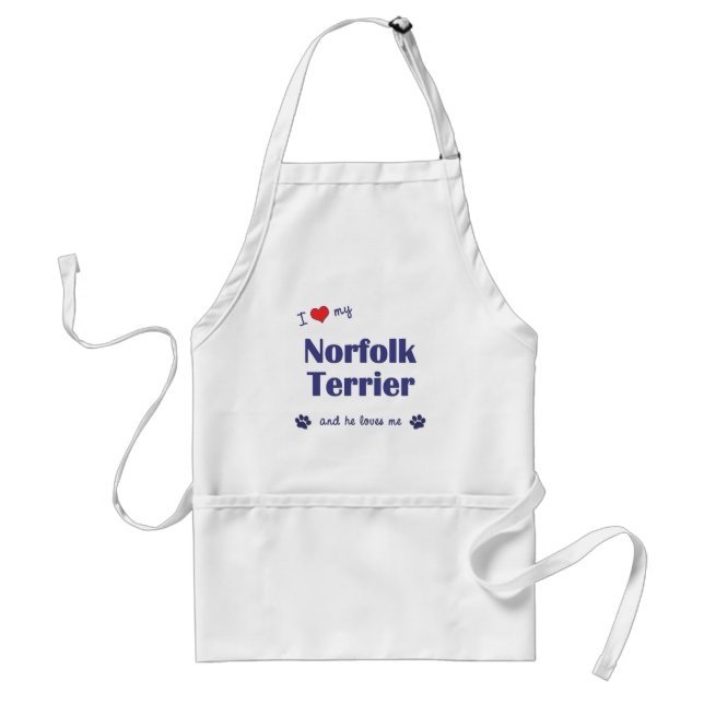 I Liebe mein Norfolk-Terrier (männlicher Hund) Schürze (Vorne)