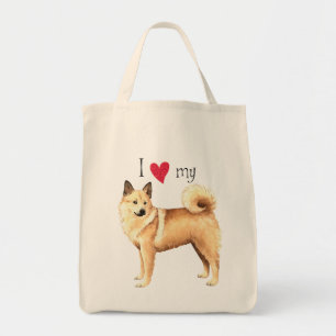 I Liebe mein norwegisches Buhund Tragetasche