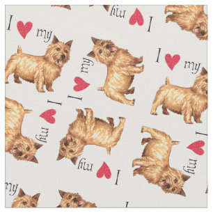 I Liebe mein Norwich-Terrier Stoff