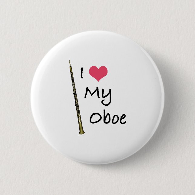 I Liebe mein Oboe Button (Vorderseite)