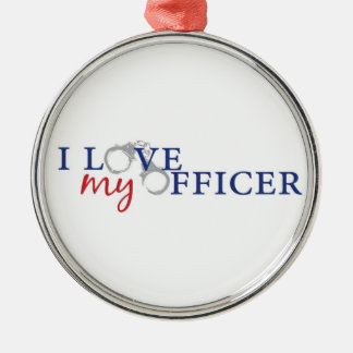 I Liebe mein Offizier Silbernes Ornament