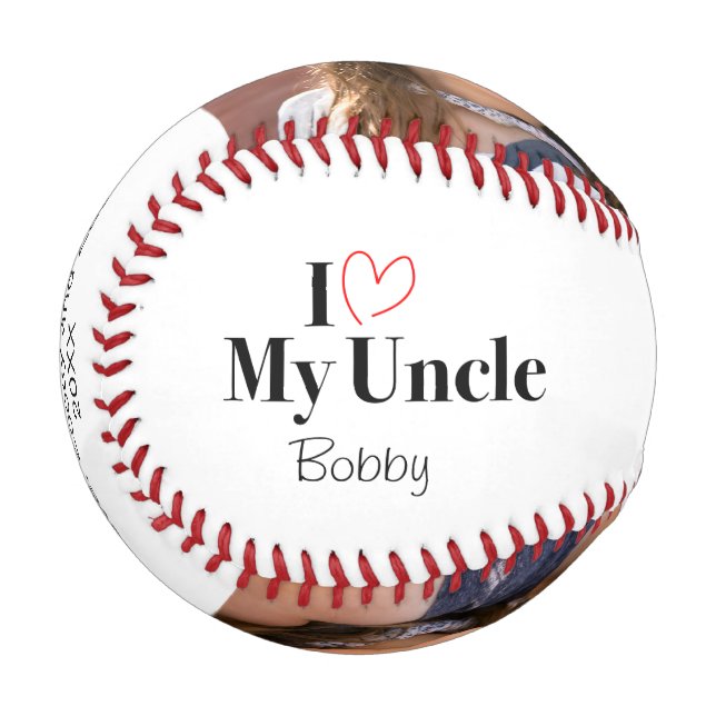 I Liebe Mein Onkel 2 Foto Baseball (Vorderseite Links)