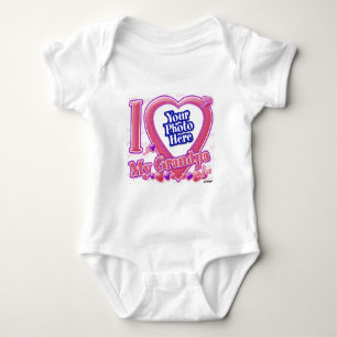 I Liebe Mein Opa rosa/lila - Foto Baby Strampler