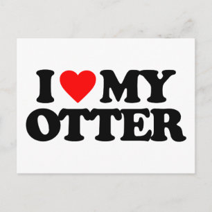 I LIEBE MEIN OTTER POSTKARTE