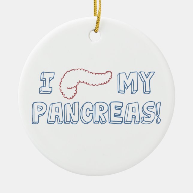 I Liebe mein Pankreas Keramik Ornament (Vorne)