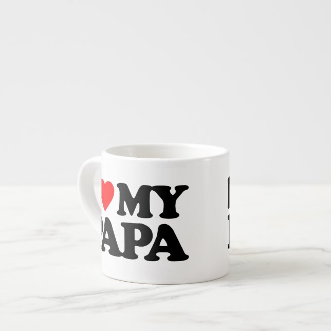 I LIEBE MEIN PAPA ESPRESSOTASSE (Vorderseite Links)