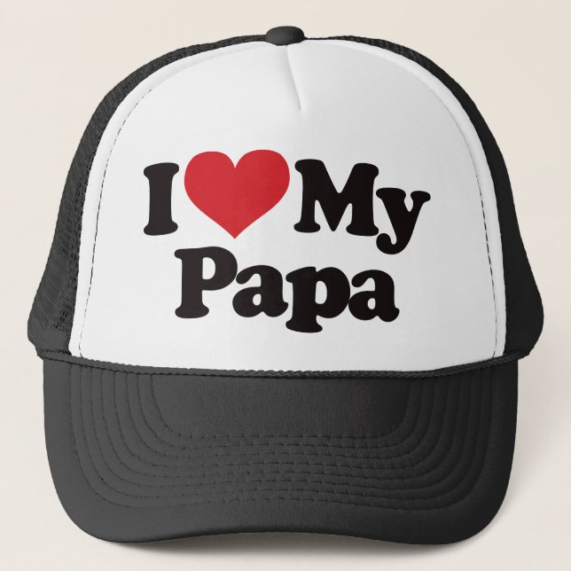 I Liebe mein Papa Truckerkappe (Vorderseite)