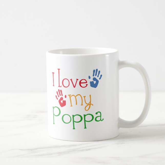 I Liebe mein Pappa (Handprints) Kaffeetasse (Rechts)