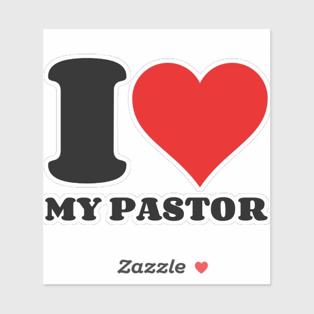I LIEBE MEIN PASTOR AUFKLEBER (Blatt)