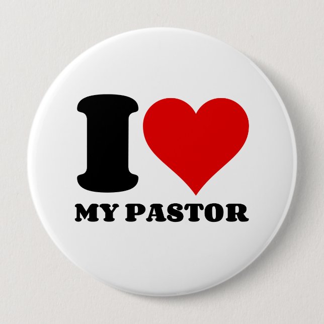 I LIEBE MEIN PASTOR BUTTON (Vorderseite)