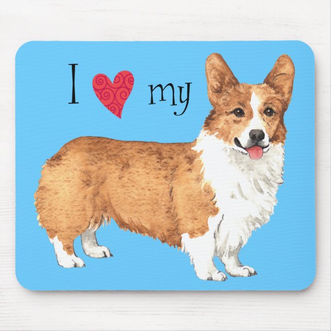 I Liebe mein Pembroke-WaliserCorgi Mousepad (Vorne)