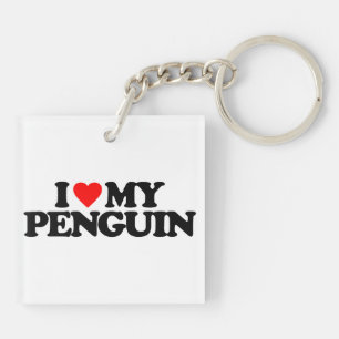I LIEBE MEIN PENGUIN SCHLÜSSELANHÄNGER