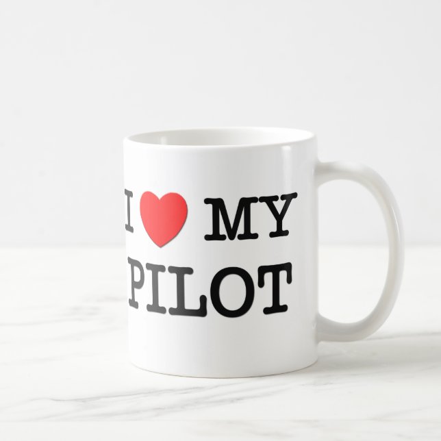 I Liebe mein PILOT Kaffeetasse (Rechts)